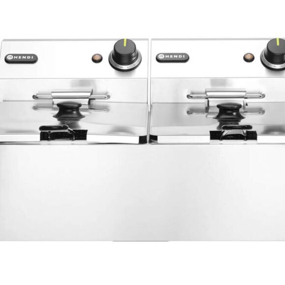 Hendi Kitchen Line Fritteuse 2x6L Edelstahl – Bild 3