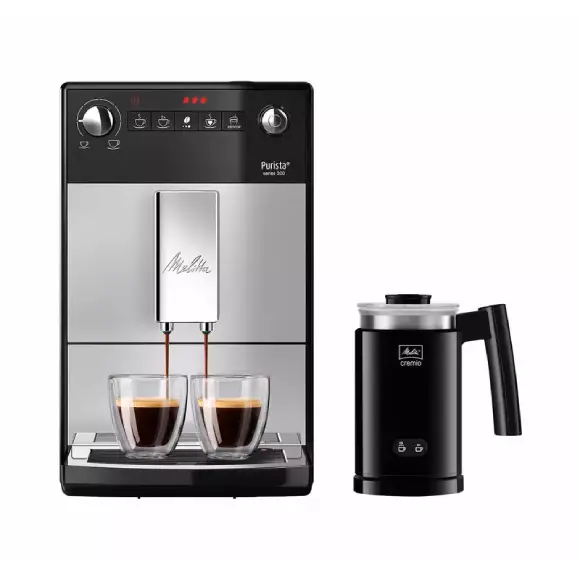 Melitta Purista Series 300 Kaffeemaschine mit Cremio Milchaufschäumer